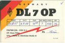 QSL - QTH - Funkkarte - DL7OP - Berlin-Wilmersdorf