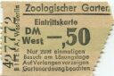 Zoologischer Garten - Eintrittskarte DM -,50 West