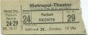 Berlin - Metropol-Theater - Schönhauer Allee 123 - Eintrittskarte