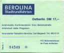Berlin - Berolina Stadtrundfahrten - Reisebüro Carl Magasch - Fahrkarte