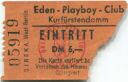 Berlin Kurfürstendamm - Eden Playboy Club - Rolf Eden - Eintrittskarte