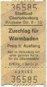 Berlin Charlottenburg Stadtbad - Krumme Strasse - Eintrittskarte