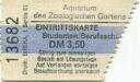 Berlin - Aquarium des Zoologischen Gartens - Eintrittskarte