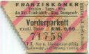 Kinokarte - Franziskaner - Tonfilm Tages Kino - Berlin Am Bahnhof Friedrichstrasse