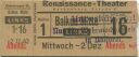 Eintrittskarte - Renaissance-Theater - Berlin Hardenberg-Strasse 6
