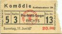Berlin - Komödie - Kurfürstendamm 206 - Eintrittskarte