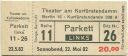 Berlin - Theater am Kurfürstendamm - Eintrittskarte