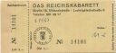 Berlin - Das Reichskabarett Uhlandsterasse/Ludwigkirchstrasse 6 - Eintrittskarte