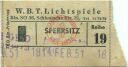Berlin - W.B.T. Lichtspiele - SO36 Schlesische Str. 29 - Eintrittskarte