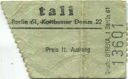 Berlin 61 - tali Kottbusser Damm 22 - Eintrittskarte