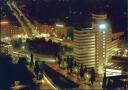 Berlin - SFB und Theodor-Heuss-Platz bei Nacht - Foto-AK