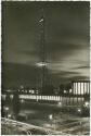 Berlin - Funkturm bei Nacht - Foto-AK 1955