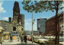 Berlin - Kaiser Wilhelm Gedächtniskirche mit Europa Center - U-Bahnhof Kurfürstendamm - AK Grossformat