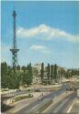 Postkarte - Berlin - Funkturm und Avus Einfahrt