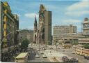 Berlin - Tauentzienstrasse und Kaiser-Wilhelm-Gedächtniskirche - AK Grossformat