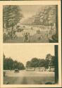 Postkarte - Eingang des Tiergartens um 1800 und Blick in den Tiergarten
