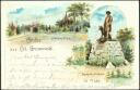 Postkarte -  Gruss aus Colonie Grunewald - Bismarck-Denkmal - Joachim-Platz