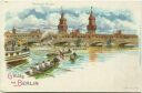 Postkarte - Berlin-Kreuzberg - Oberbaum Brücke ca. 1900