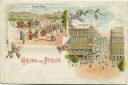 Postkarte - Gruss aus Berlin - Pariser Platz - Cafe Bauer