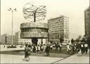 Berlin - Alexanderplatz - Urania-Weltzeit-Uhr und haus des Lehrers - Foto-AK Grossformat