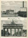 Postkarte - Berlin - Brandenburger Tor - heute und früher