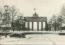 Berlin - Unter den Linden - Brandenburger Tor im Schnee - Foto-AK