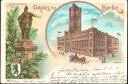 Postkarte - Berlin - Rathaus - Standbild der Berolina