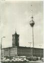 Berlin - Rathaus - Fernsehturm - Bus - Foto-Ansichtskarte