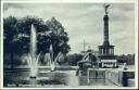 Postkarte - Berlin - Siegessäule und Springbrunnen 30er Jahre