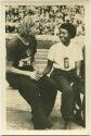 Ostberlin - Sandford / Ecuador gratuliert Tschudina (UdSSR) zum Titel im Hochsprung (1951) - Foto-AK