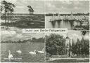 Berlin - Heiligensee - Havel - Dorfkirche - Regatta - Blick von den Baggerbergen - Foto-AK