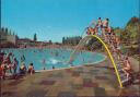 Postkarte - Berlin - Sommerbad am Insulaner