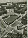 Berlin - Tempelhof - Platz der Luftbrücke und Flughafen - Foto-AK