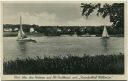 Postkarte - Blick über den Peetzsee auf Alt-Buchhorst und Strandschloss Möllensee ca. 1930