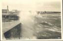 Warnemünde - Brandung an der Mole - Foto-AK 40er Jahre