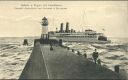 Postkarte - Sassnitz auf Rügen mit Leuchtturm - Fährschiff