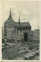 Postkarte - Rostock - Rathaus - Markt - Strassenbahn