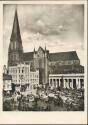 Postkarte - Schwerin - Dom - Marktplatz