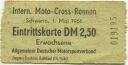 Schwerin - Internationales Moto-Cross-Rennen 1. Mai 1961 - Eintrittskarte