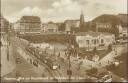 Foto-AK - Hamburg - Blick auf Hauptbahnhof mit Bieberhaus und Schauspielhaus