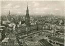 Hamburg - Rathaus und Michel vom Petriturm - Foto-AK