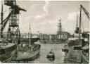 Hamburg - Hafen mit Michaeliskirche - Foto-AK Grossformat