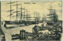 Postkarte - Hamburg - Hafen - Segelschiffe