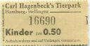 Hamburg-Stellingen - Carl Hagenbeck 's Tierpark - Eintrittskarte