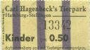 Hamburg-Stellingen - Carl Hagenbeck 's Tierpark - Eintrittskarte