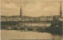 Postkarte - Hamburg - Landungsbrücke und Alsterdamm