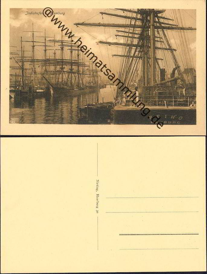 Traditionssegler Wilma und Elbphilharmonie Ansichtskarte Hamburg tall ship 