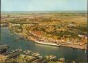 Ansichtskarte - Travemünde - Hafen und Stadt