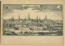 Postkarte - Lübeck - Stich von M. Merian 1653