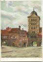 Postkarte - Lübeck - Burgtor - signiert G. Boese